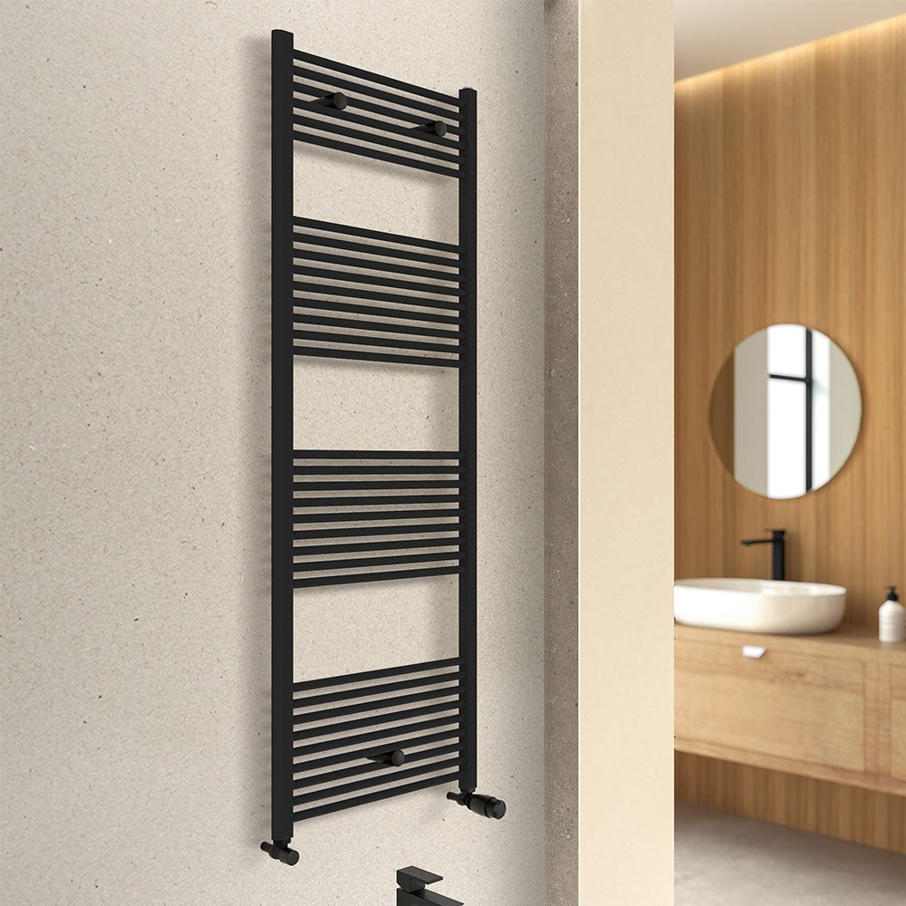 Termoarredo scaldasalviette 500x1703 nero opaco con interasse 45 cm