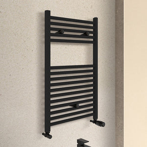 Termoarredo scaldasalviette 500x803 nero opaco con interasse 45 cm