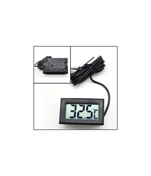 Termometro Digitale Display Lcd Con Sonda Misura Temperatura Interna Ed Esterna         