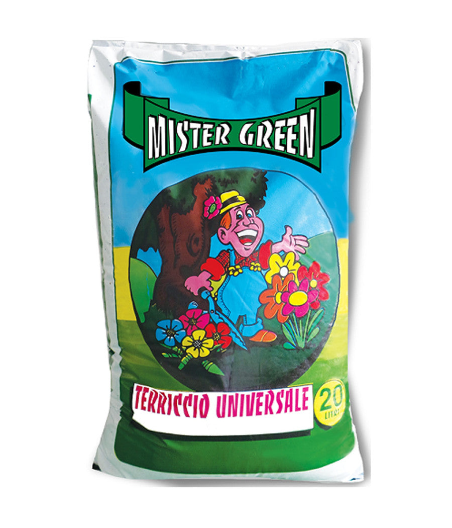 Terriccio Universale Mister Green 20 Litri Per Piante Fiori Bulbi Terra Orto         