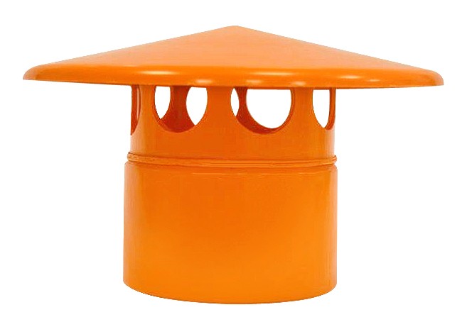 Testa esalatore  in pvc : Colore - Arancio, Diametro - 80