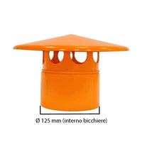 Testa esalatore  in pvc : Colore - Arancio, Diametro - 125