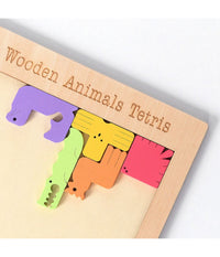 Tetris Animaletti Puzzle Creativo Con Animali Legno Giocattoli Educativi Bambini         