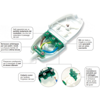 Presa elettrica bianca attacco piccolo 10 ampere ecova