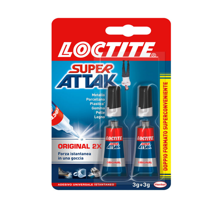 Loctite super attak original liquido confezione da 24 blister da 6 gr ciascuno