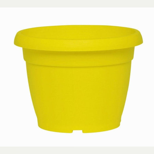 Vaso similcotto spazzolato diam.22 giallo