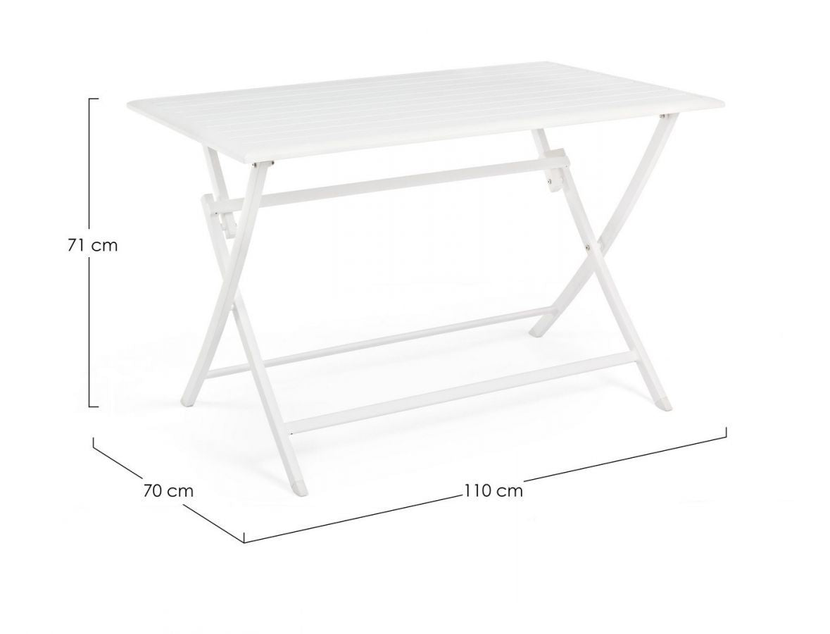 Tavolo pieghevole elin 110x70 bianco