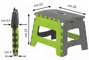 Mini step sgabello in plastica richiudibile