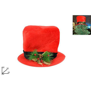 Cappello cilindro c/bacche rosso