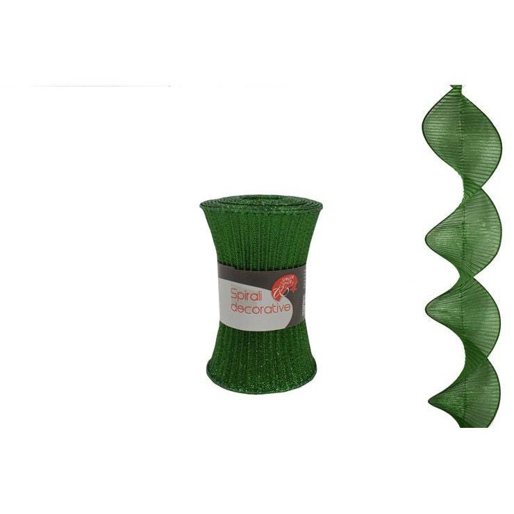 Decorazione tessuto spirale 12,5cm verde