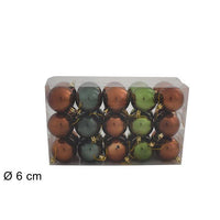 Box 30 palle  diam 6cm lucide verde/marrone in plastica