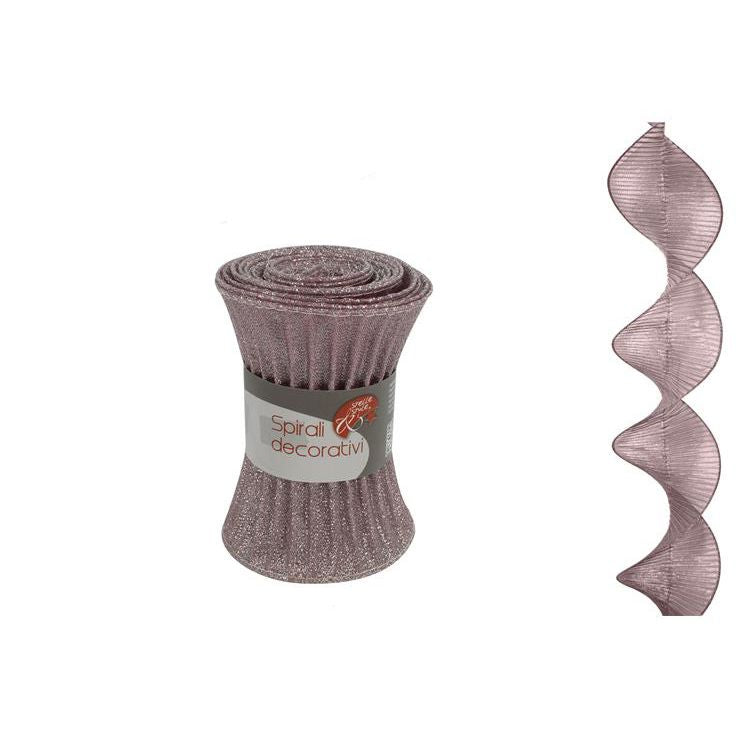 Decorazione tessuto spirale 12,5 cm rosa