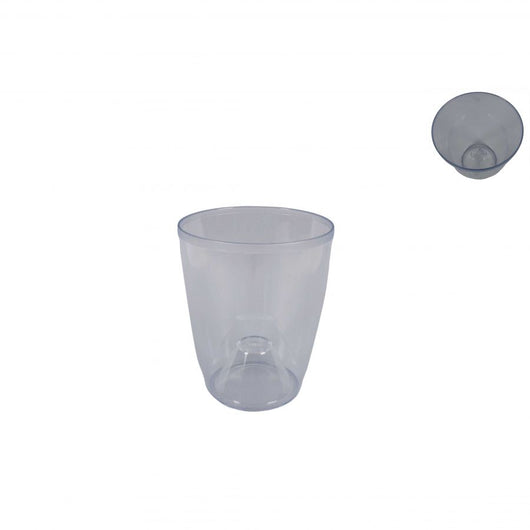 Vaso plastica trasparente diametro 12.5 x h 15.5 cm