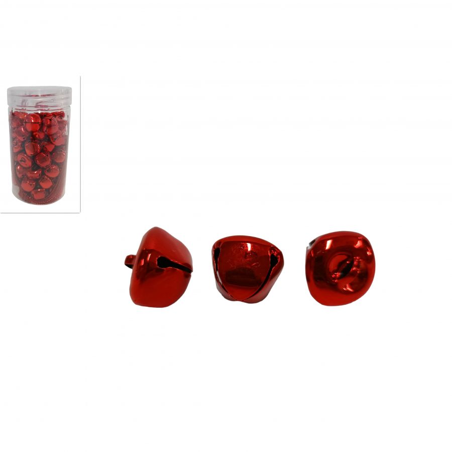 Campanellini con filo appendino rosso 1.5cm 70pz