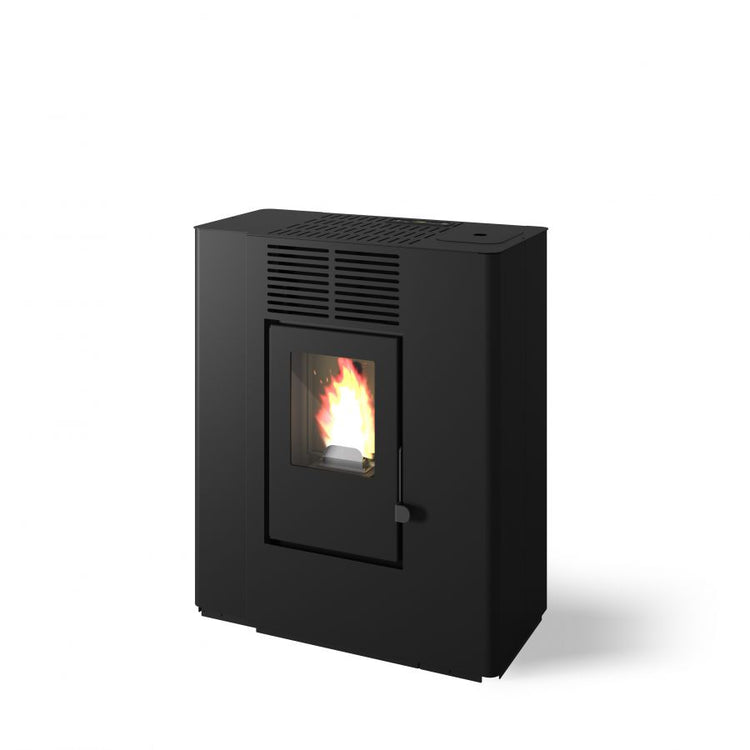 Stufa lia slim nero goffrato 9 kw