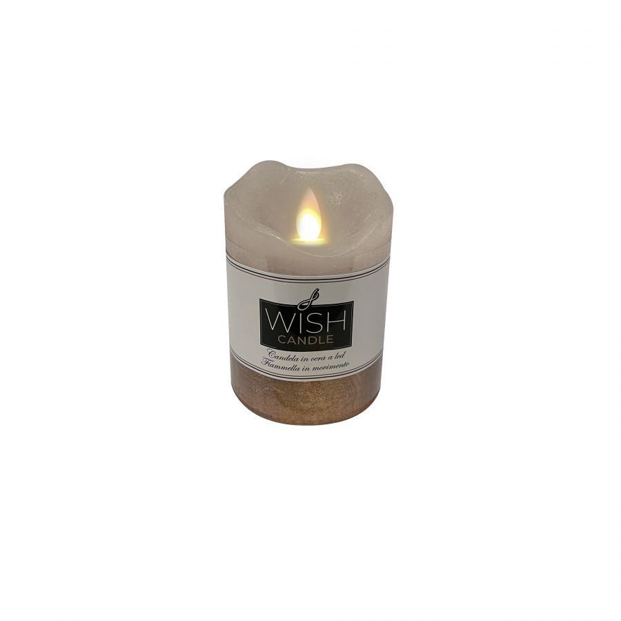 Wish candle led h.10 d.7,5 bronze