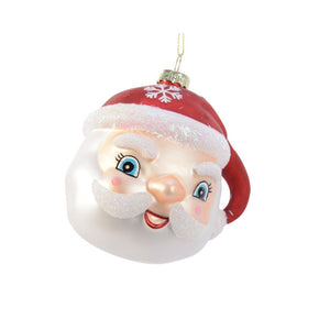 Pendaglio babbo natale sorridente 8x9,5x9,5cm