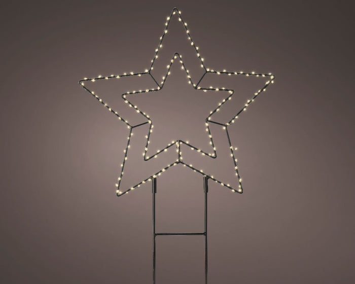 Stella di metallo con led luce calda diam 38cm