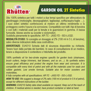 Olio garden rhutten 2t sintetico 1l