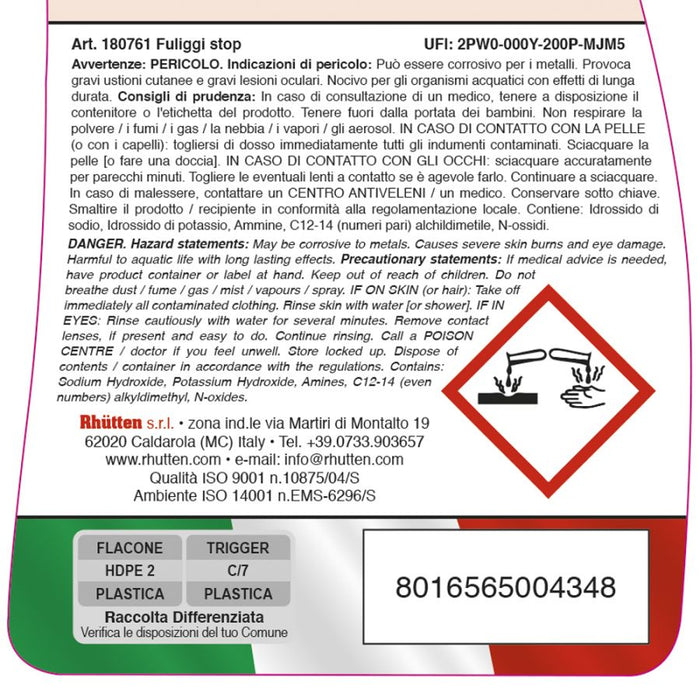 Rimuovi fuliggine neutron no gas 750 ml.