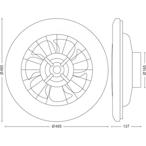 Amigo ventilatore philips 42+20w cct con telecomando diam. 48,5 cm