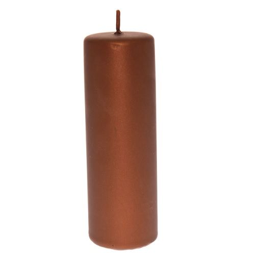 Candela pillar " bronze "  h. 15 x diam. 5 cm