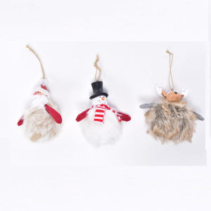 Palla di natale "furry christmas" forme e colori ass prezzo cad uno