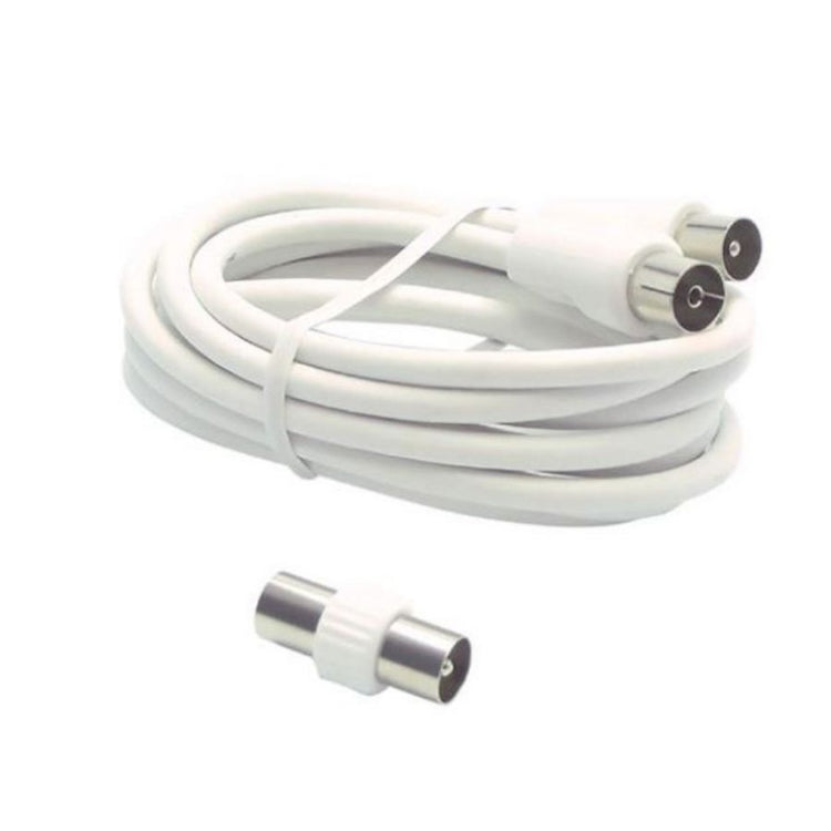 Prolunga tv 1,5mt m/f 9,522mm con adattatore bianco