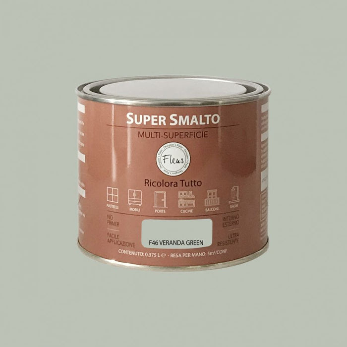 Fleur super smalto multi-superficie 375ml f46 veranda green