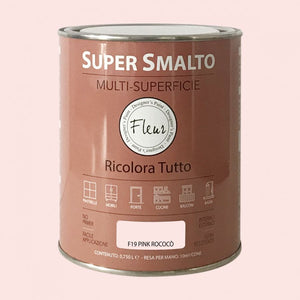 Fleur super smalto multi-superficie 750ml f19 pink rococo'