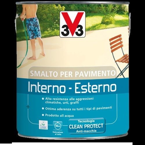 Smalto grigio chiaro pavimenti interno ed esterno all'acqua  2,5 lt