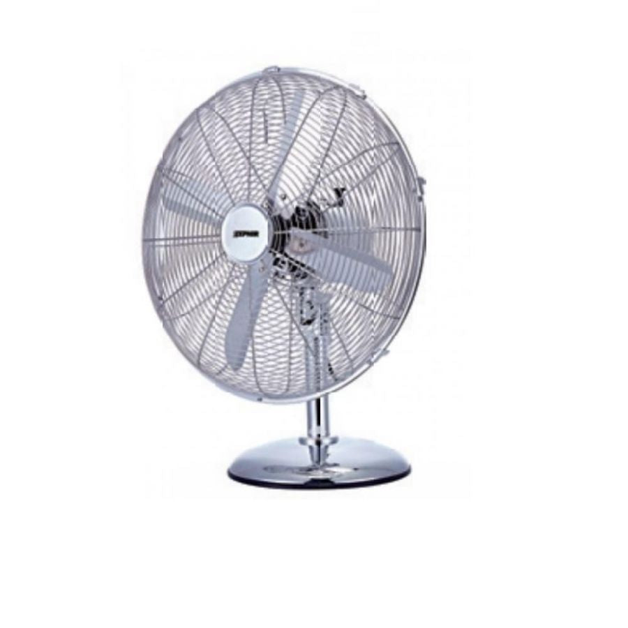 Ventilatore cromato da tavolo 40 cm