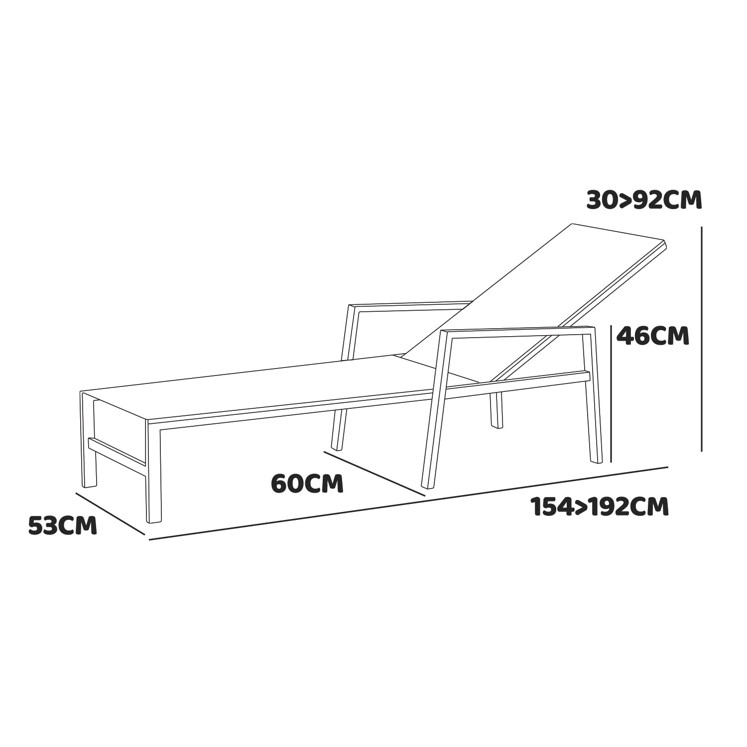 Tigri - Set di 2 lettini da giardino in alluminio e textilene. Lettini prendisole di design con braccioli e schienale regolabile in 5 posizioni grigio chiaro