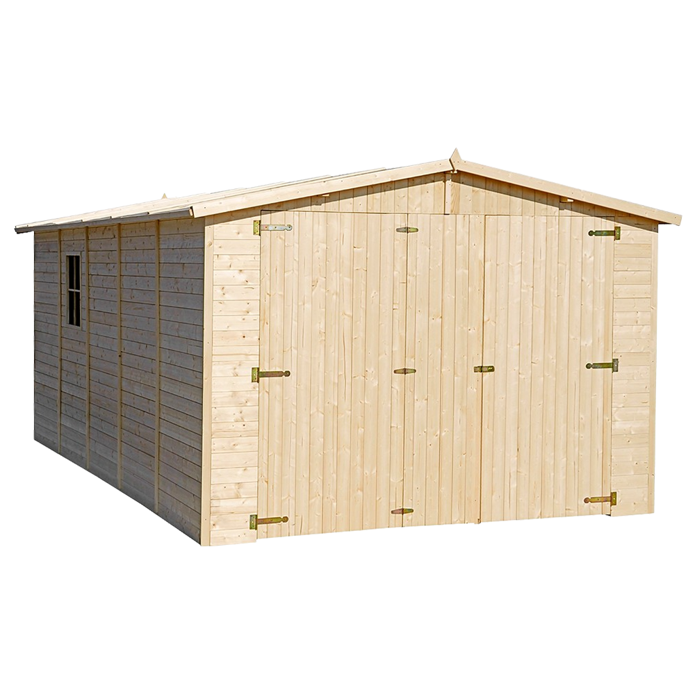 Garage in legno naturale A222x516x324 cm/15 m² - TIMBELA M101