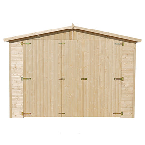 Garage in legno naturale A222x516x324 cm/15 m² - TIMBELA M101