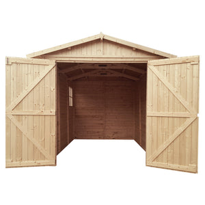 Garage in legno naturale A222x320x244 cm/6 m2 - TIMBELA M105