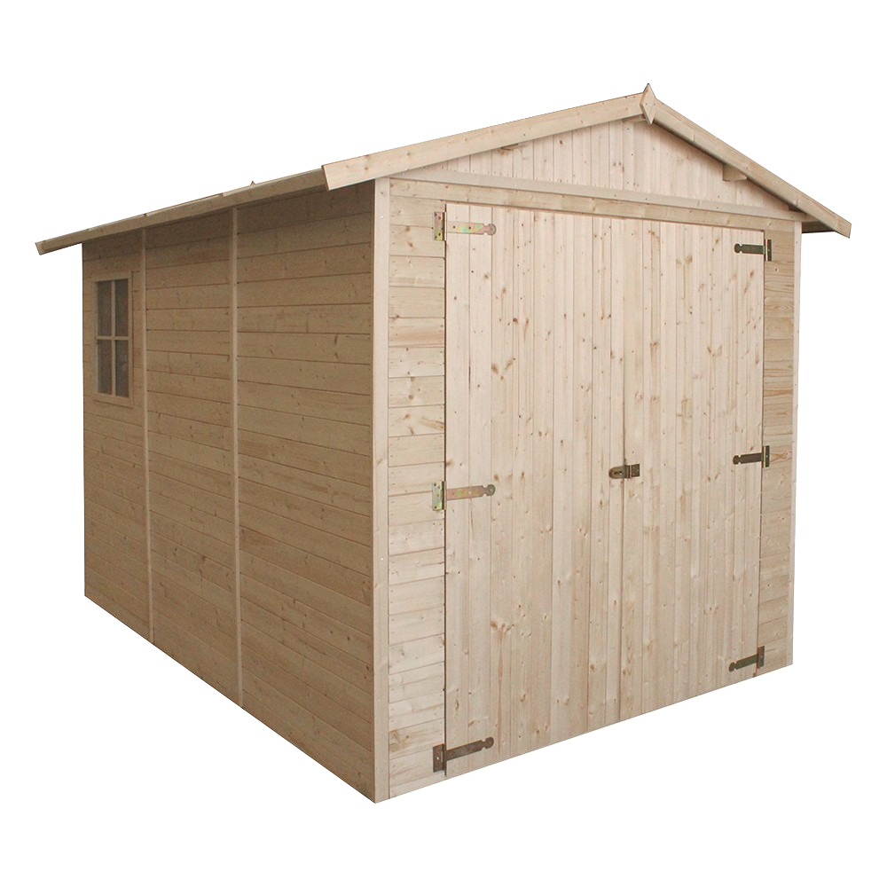 Garage in legno naturale A222x320x244 cm/6 m2 - TIMBELA M105