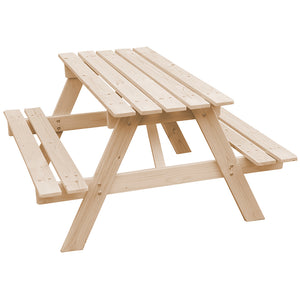 Tavolo da picnic per bambini in legno L90xL90xA50 cm - Timbela M018-1