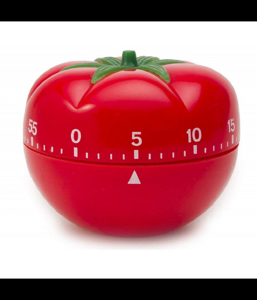 Timer Analogico Pomodoro 60 Minuti Orologio Da Cucina Retro' Allarme Sonoro Rosso         