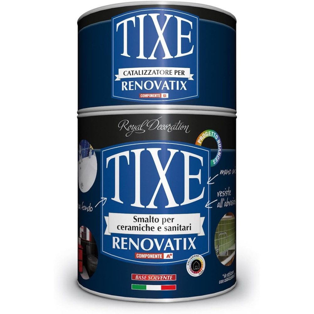 Tixe renovatix 750ml smalto bianco cemamizzante per ceramiche e sanitari