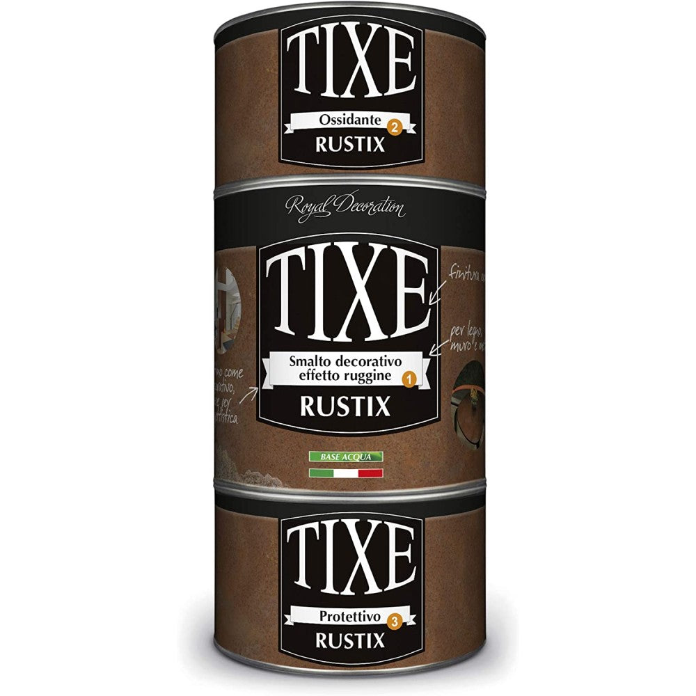 Tixe rustix 1lt di smalto decorativo effetto ferro ossidato