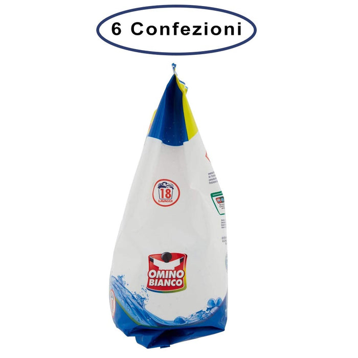 Omino bianco 2 in 1 detersivo & igienizzante 6 confezioni da 1116 grammi