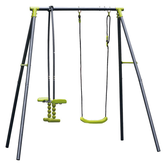 altalena con cavalcabile 'baby swing set' 2 posti - cm 195 x 153 x h 195 6132251nlm