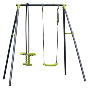 altalena con cavalcabile 'baby swing set' 2 posti - cm 195 x 153 x h 195 cod:ferx.6132251nlm