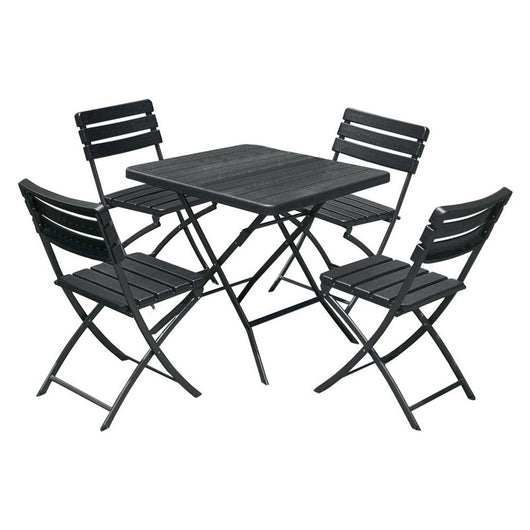 cf set giardino in polietilene alta densita 'gavoi' colore nero 6129818nlm