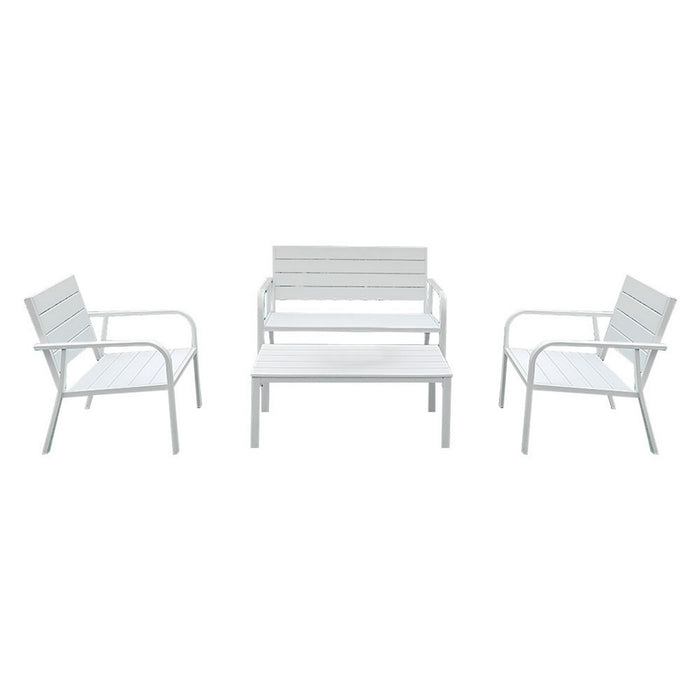 cf set giardino effetto polywood 'arbus' colore bianco 6129991nlm