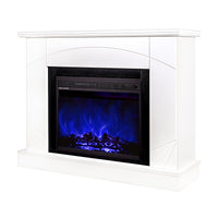 Camino Elettrico da Pavimento 85x110x27 cm Effetto Fiamma 1500W Madeira & Lorance