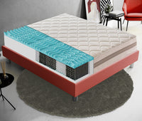 Materasso Piazza e Mezza 140x190 Molle insacchettate e memory foam 9 Zone differenziate Altezza 22 cm   