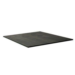 Top tavolo hpl effeto legno nero quadrocm79x79x1