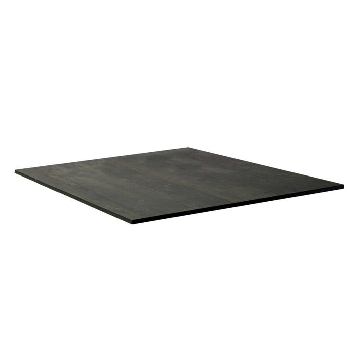 Top tavolo hpl effeto legno nero quadrocm79x79x1